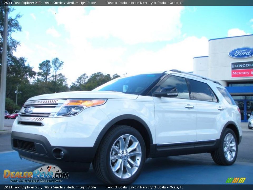 2011 Ford Explorer XLT White Suede / Medium Light Stone Photo #1