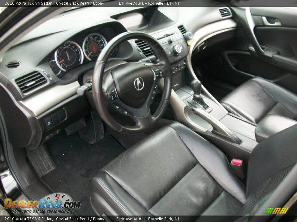 Ebony Interior 2010 Acura Tsx V6 Sedan Photo 10