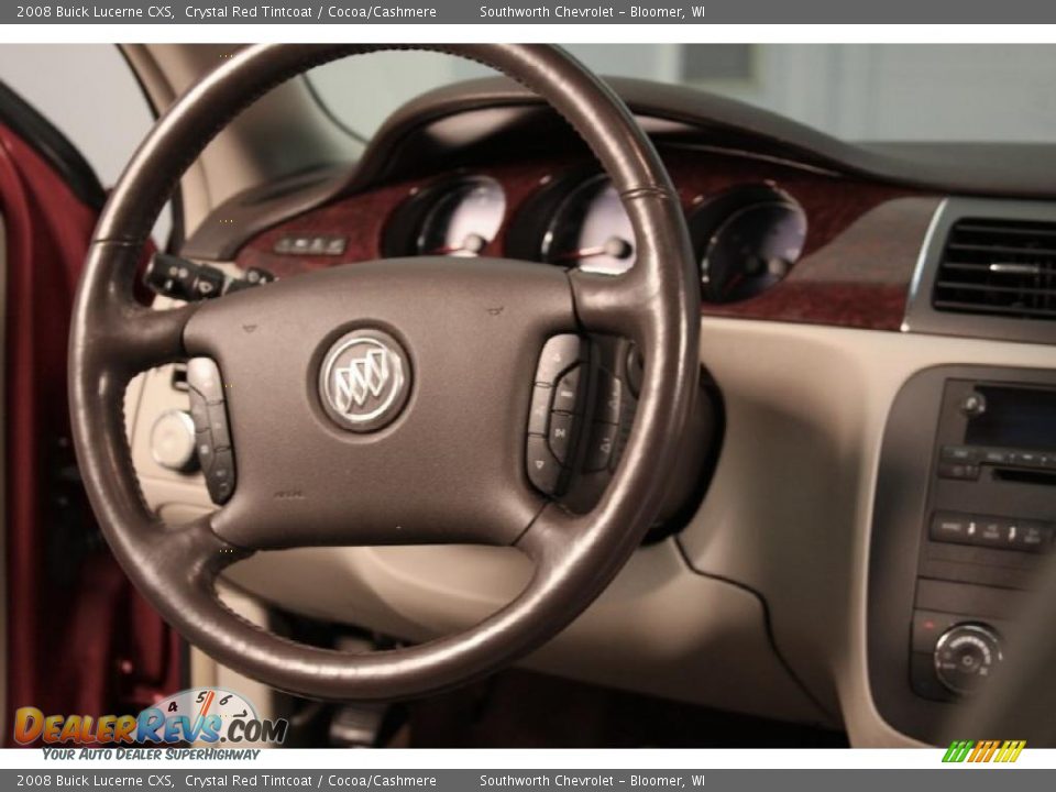 2008 Buick Lucerne CXS Crystal Red Tintcoat / Cocoa/Cashmere Photo #10