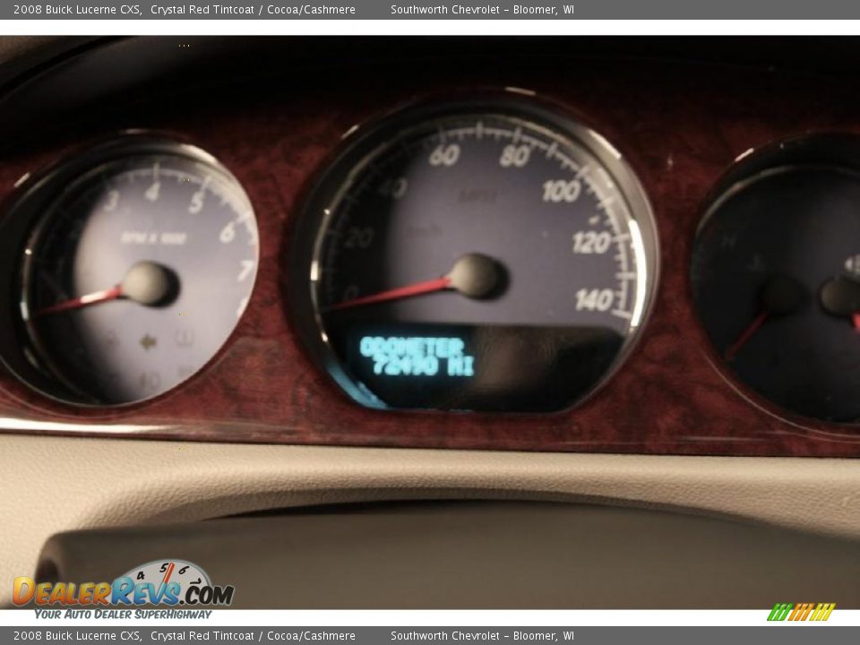 2008 Buick Lucerne CXS Crystal Red Tintcoat / Cocoa/Cashmere Photo #11