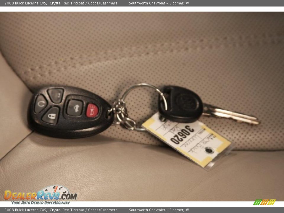 2008 Buick Lucerne CXS Crystal Red Tintcoat / Cocoa/Cashmere Photo #16