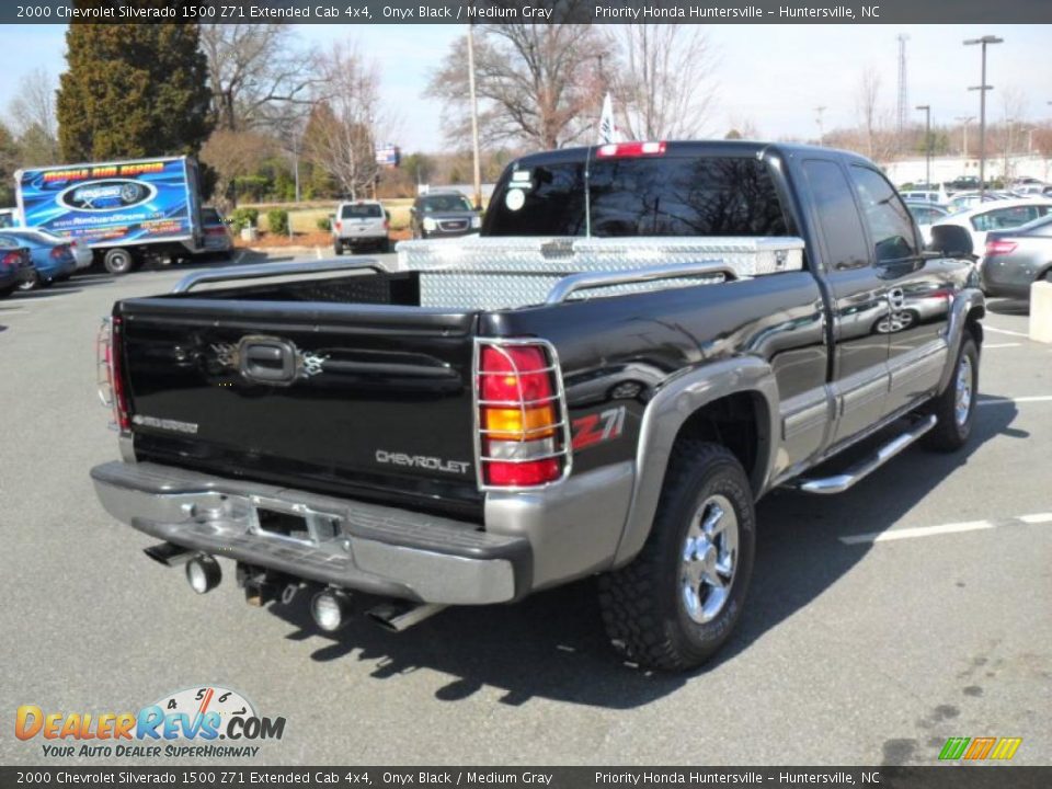 2000 Chevrolet Silverado 1500 Z71 Extended Cab 4x4 Onyx Black / Medium Gray Photo #4