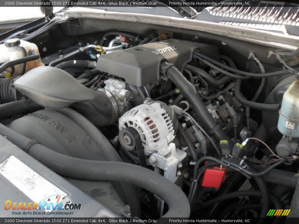 2000 Chevrolet Silverado 1500 Z71 Extended Cab 4x4 Onyx Black / Medium Gray Photo #19