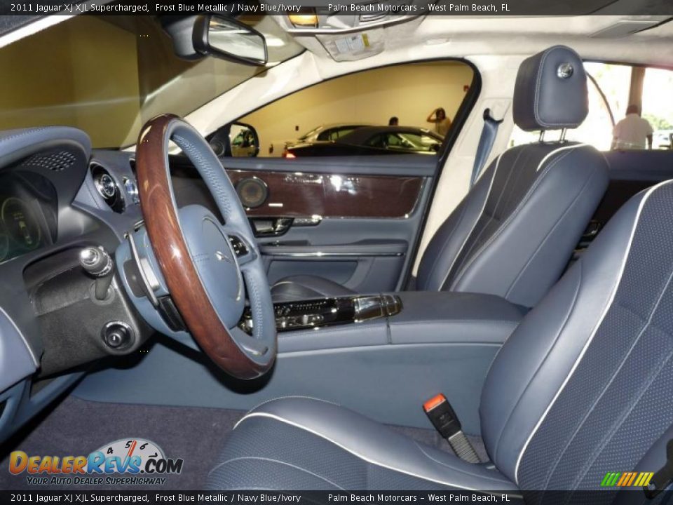 Navy Blue Ivory Interior 2011 Jaguar Xj Xjl Supercharged