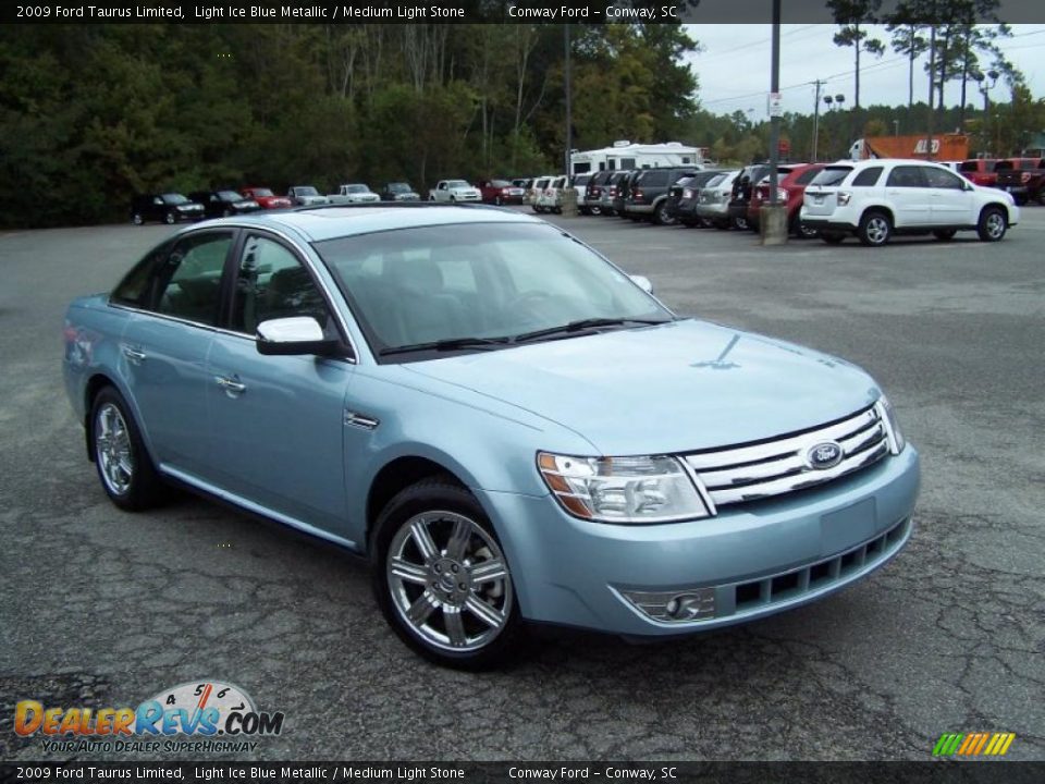 2009 Ford Taurus Limited Light Ice Blue Metallic / Medium Light Stone Photo #3