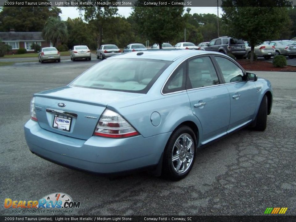 2009 Ford Taurus Limited Light Ice Blue Metallic / Medium Light Stone Photo #5