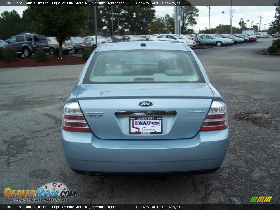 2009 Ford Taurus Limited Light Ice Blue Metallic / Medium Light Stone Photo #6