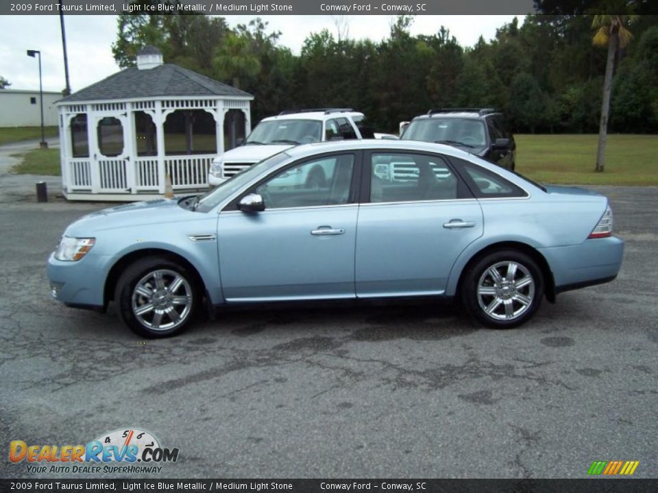 2009 Ford Taurus Limited Light Ice Blue Metallic / Medium Light Stone Photo #8