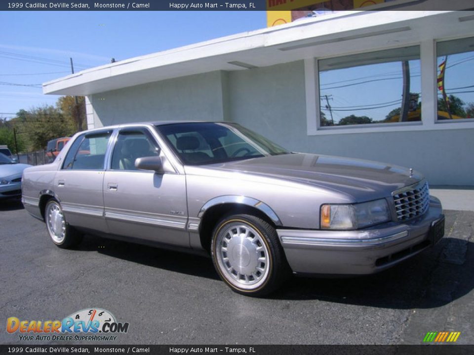 1999 Cadillac DeVille Sedan Moonstone / Camel Photo #3