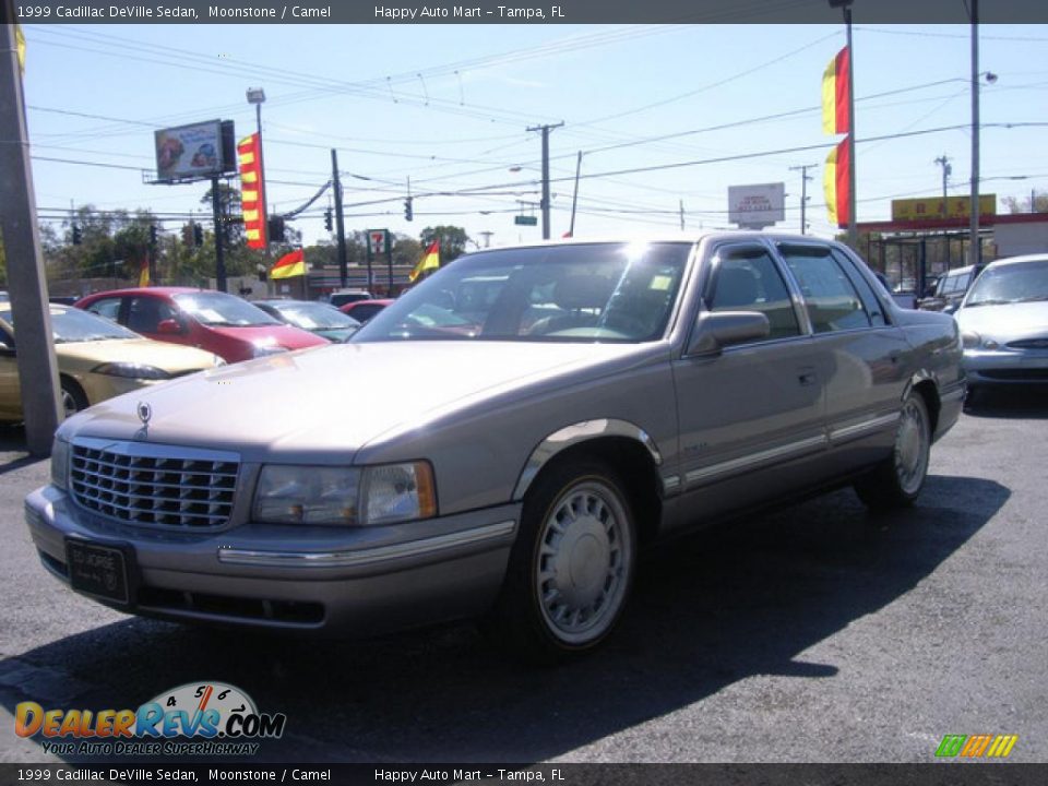 1999 Cadillac DeVille Sedan Moonstone / Camel Photo #5