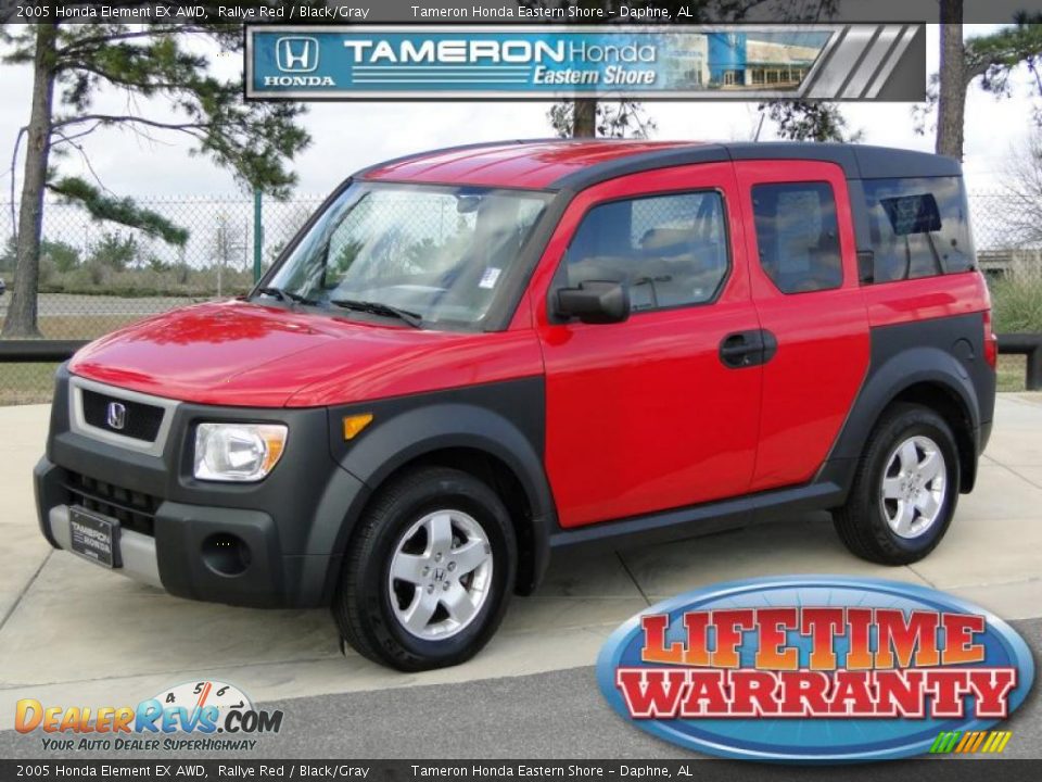 2005 Honda Element EX AWD Rallye Red / Black/Gray Photo #1