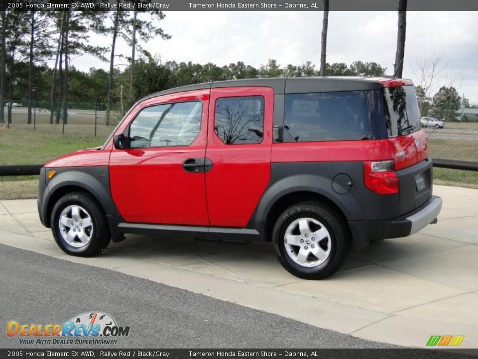 2005 Honda Element EX AWD Rallye Red / Black/Gray Photo #7