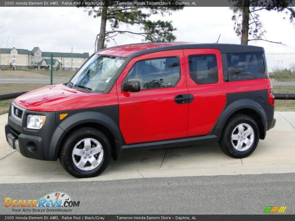 2005 Honda Element EX AWD Rallye Red / Black/Gray Photo #10