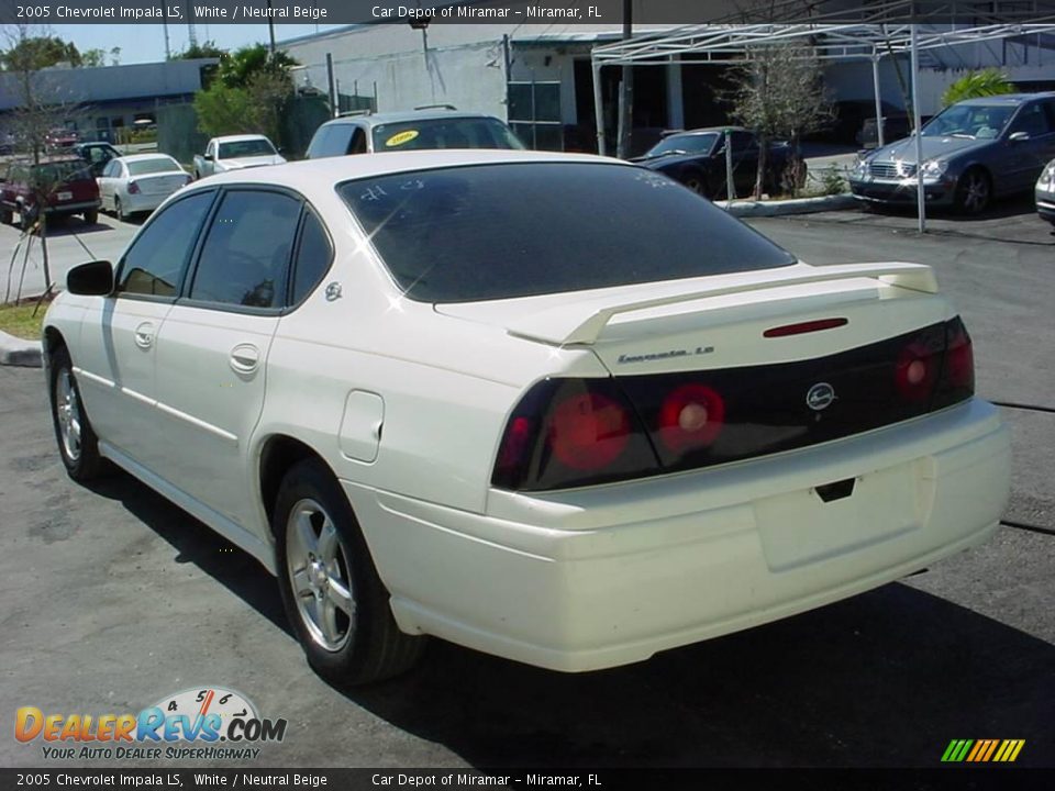 2005 Chevrolet Impala LS White / Neutral Beige Photo #3