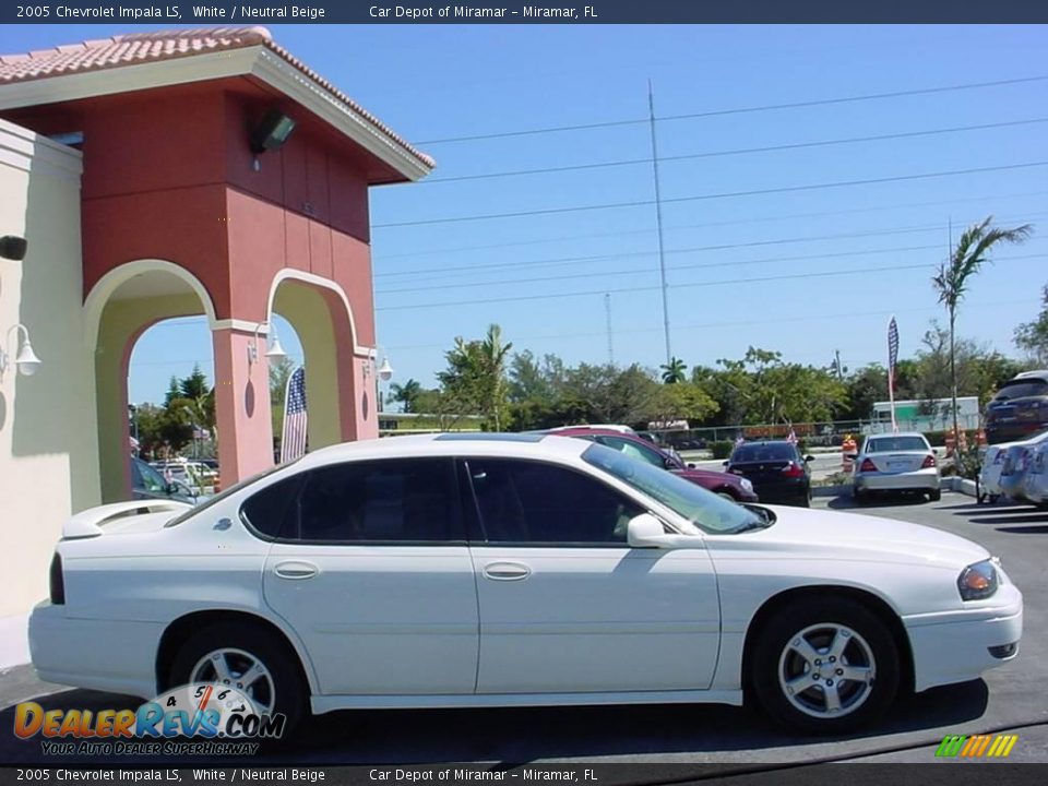 2005 Chevrolet Impala LS White / Neutral Beige Photo #6