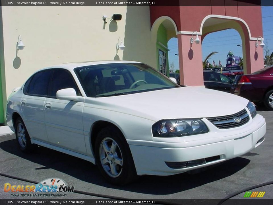 2005 Chevrolet Impala LS White / Neutral Beige Photo #7