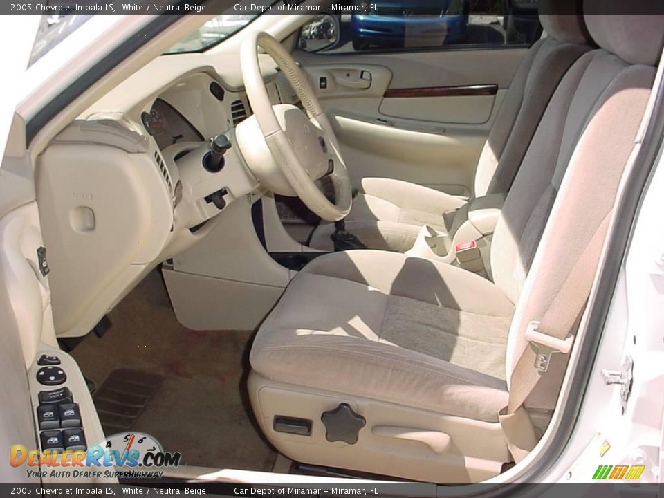 2005 Chevrolet Impala LS White / Neutral Beige Photo #9