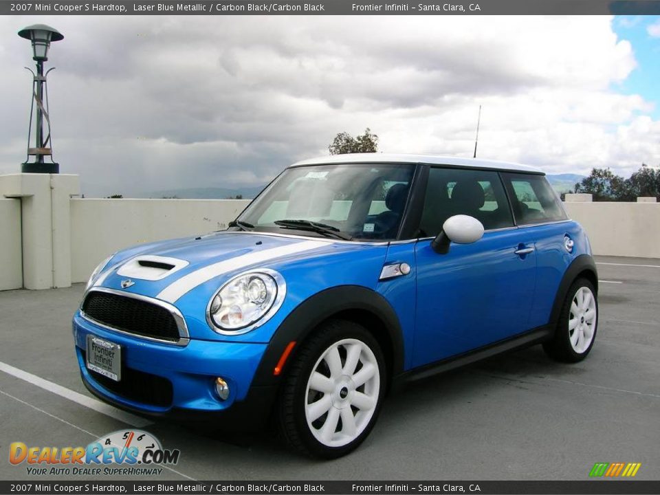 2007 Mini Cooper S Hardtop Laser Blue Metallic / Carbon Black/Carbon Black Photo #1