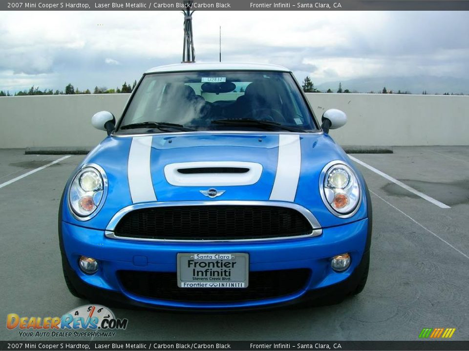 2007 Mini Cooper S Hardtop Laser Blue Metallic / Carbon Black/Carbon Black Photo #4