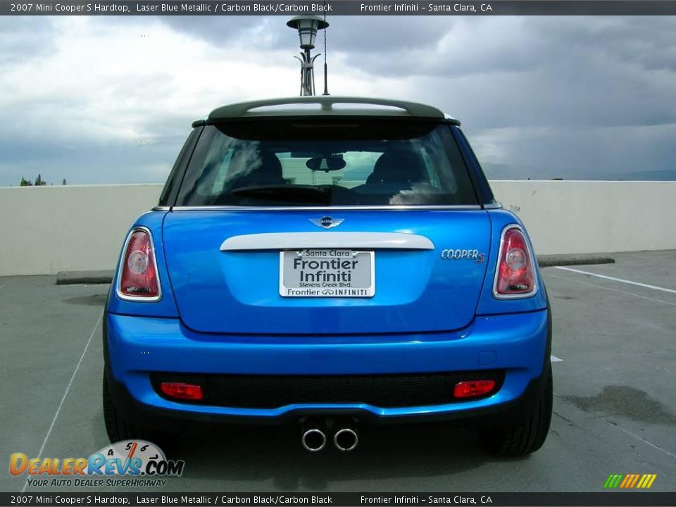 2007 Mini Cooper S Hardtop Laser Blue Metallic / Carbon Black/Carbon Black Photo #8