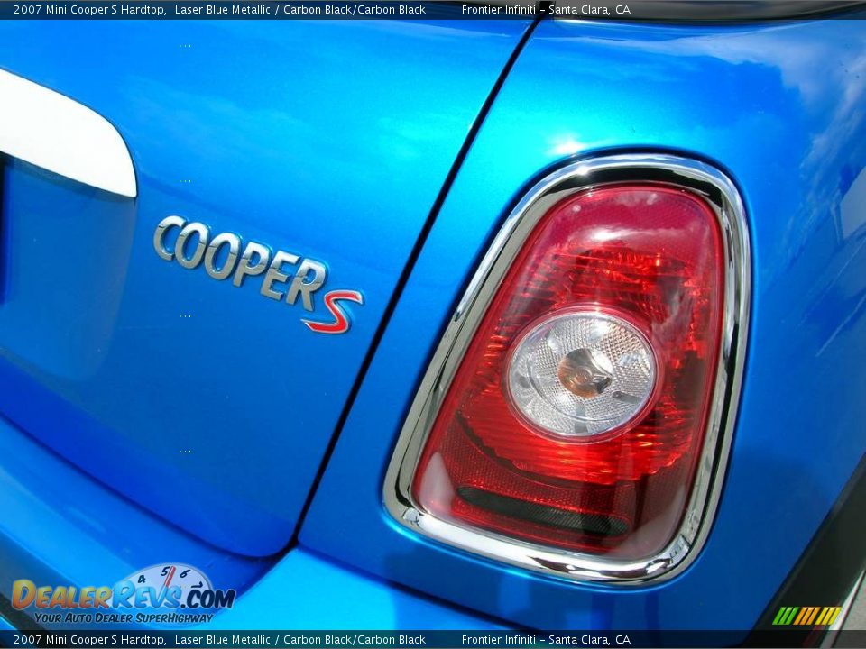 2007 Mini Cooper S Hardtop Laser Blue Metallic / Carbon Black/Carbon Black Photo #10