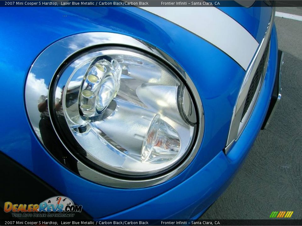 2007 Mini Cooper S Hardtop Laser Blue Metallic / Carbon Black/Carbon Black Photo #11