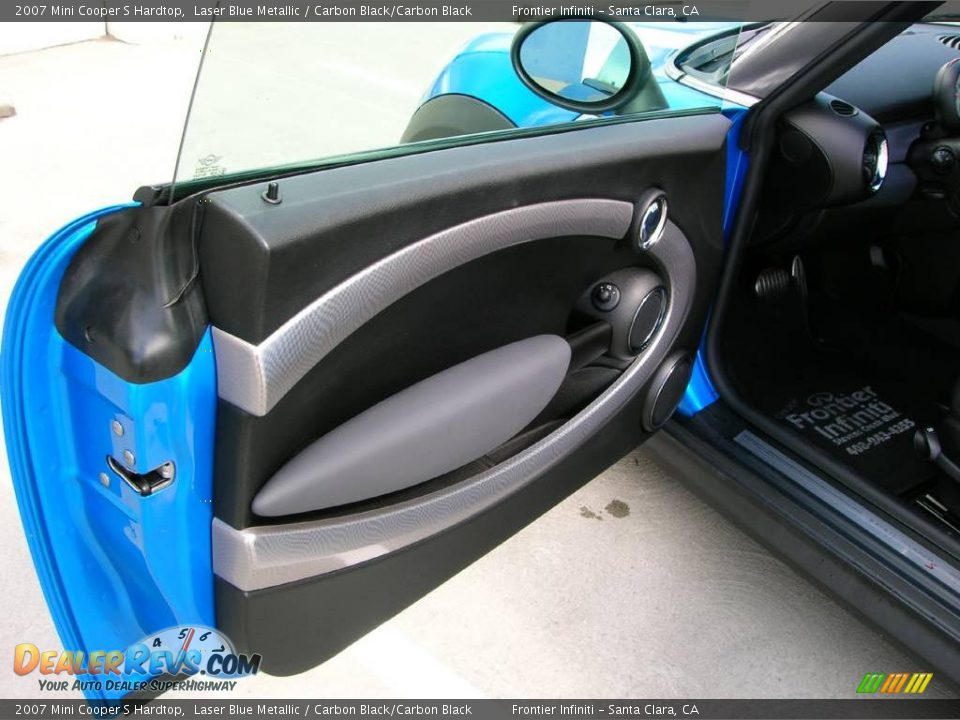 2007 Mini Cooper S Hardtop Laser Blue Metallic / Carbon Black/Carbon Black Photo #12