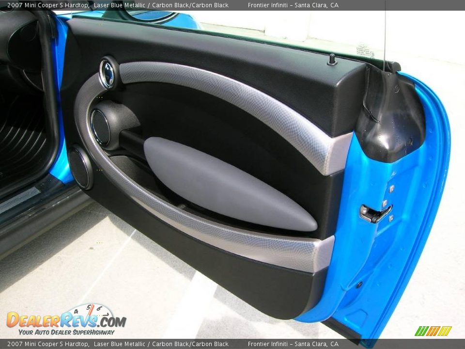 2007 Mini Cooper S Hardtop Laser Blue Metallic / Carbon Black/Carbon Black Photo #21