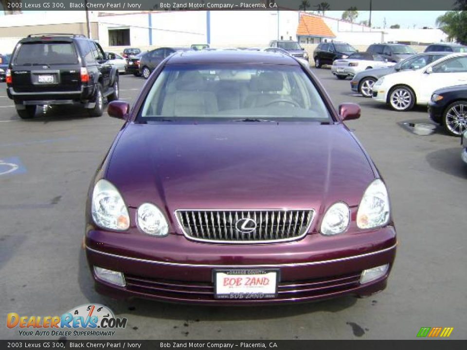 2003 Lexus GS 300 Black Cherry Pearl / Ivory Photo #6