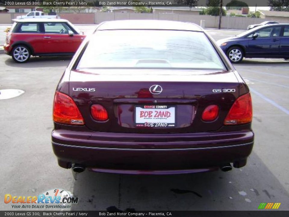 2003 Lexus GS 300 Black Cherry Pearl / Ivory Photo #7