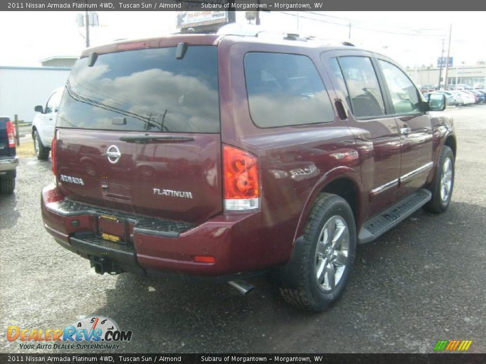2011 Nissan Armada Platinum 4WD Tuscan Sun / Almond Photo #9