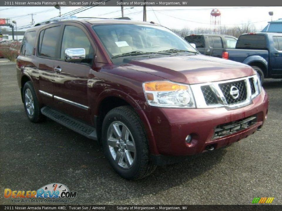2011 Nissan Armada Platinum 4WD Tuscan Sun / Almond Photo #10