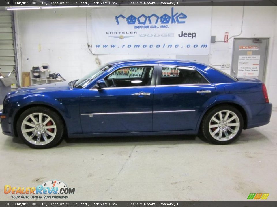 2010 Chrysler 300 SRT8 Deep Water Blue Pearl / Dark Slate Gray Photo #1