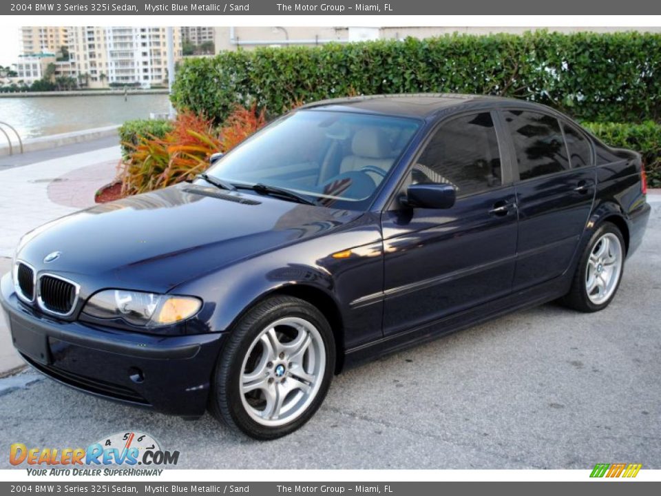 2004 BMW 3 Series 325i Sedan Mystic Blue Metallic / Sand Photo #1