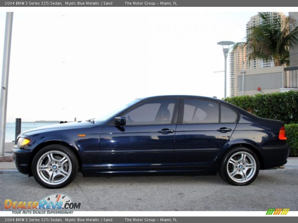 2004 BMW 3 Series 325i Sedan Mystic Blue Metallic / Sand Photo #2