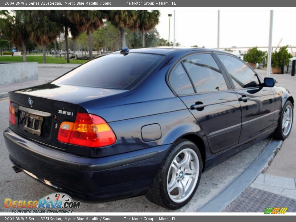2004 BMW 3 Series 325i Sedan Mystic Blue Metallic / Sand Photo #7