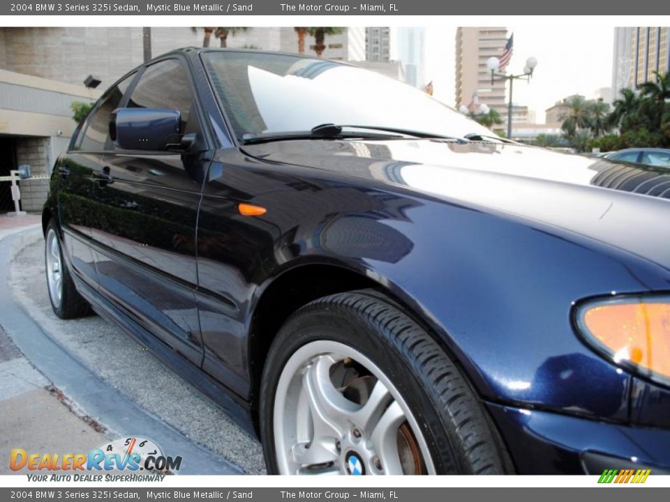 2004 BMW 3 Series 325i Sedan Mystic Blue Metallic / Sand Photo #14