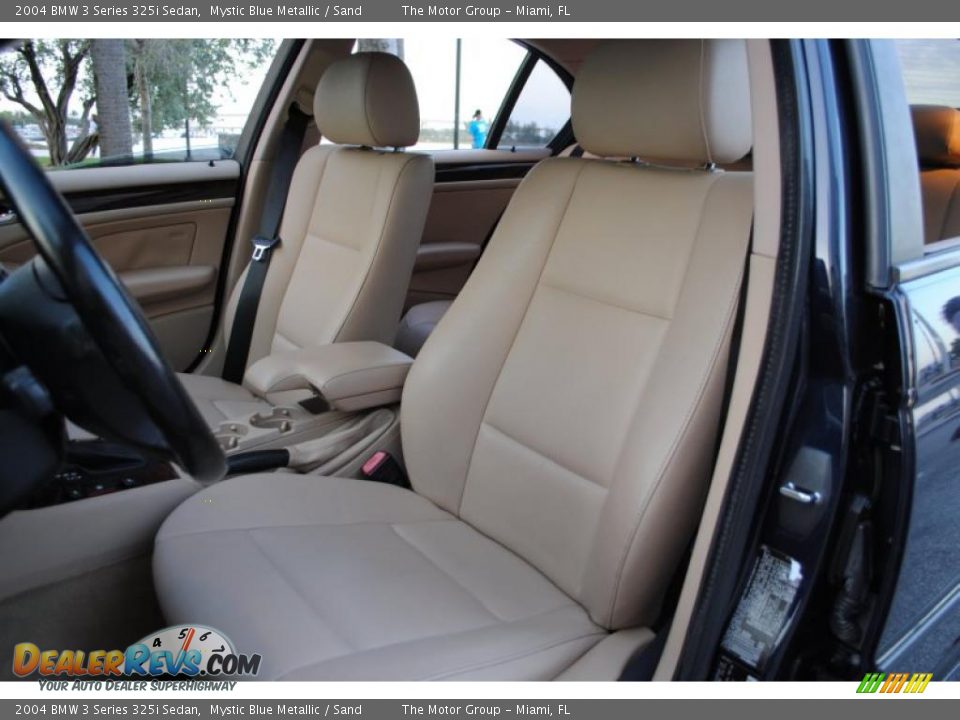 2004 BMW 3 Series 325i Sedan Mystic Blue Metallic / Sand Photo #35