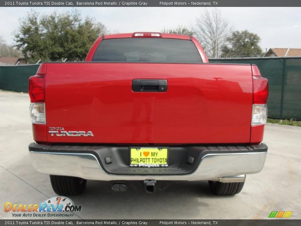 2011 Toyota Tundra TSS Double Cab Barcelona Red Metallic / Graphite Gray Photo #4