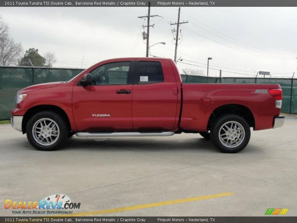 2011 Toyota Tundra TSS Double Cab Barcelona Red Metallic / Graphite Gray Photo #6