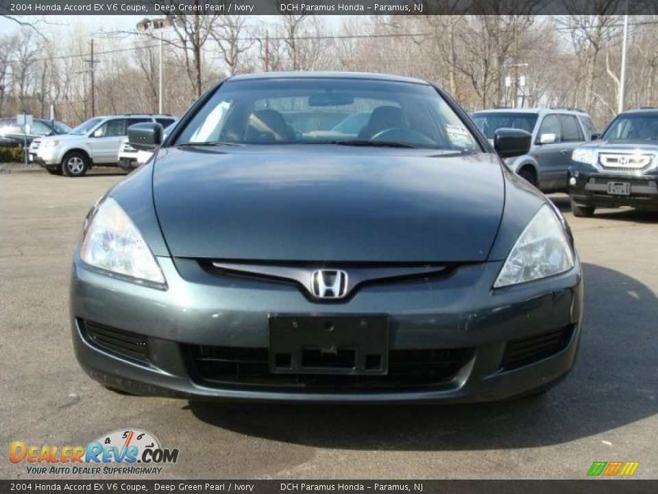 2004 Honda Accord EX V6 Coupe Deep Green Pearl / Ivory Photo #2