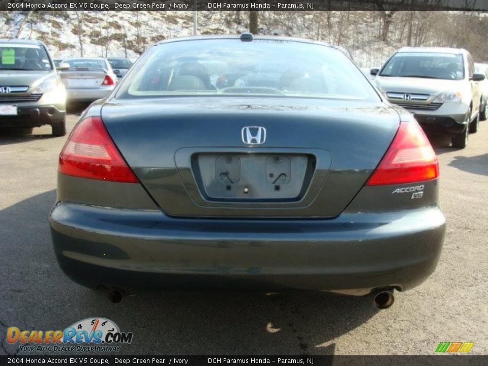 2004 Honda Accord EX V6 Coupe Deep Green Pearl / Ivory Photo #6