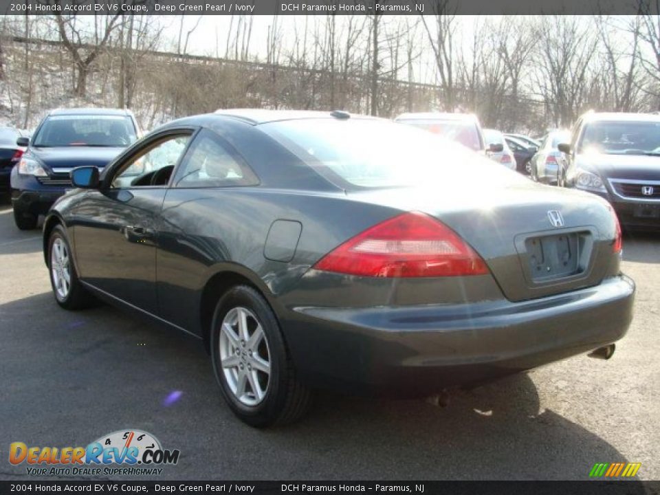 2004 Honda Accord EX V6 Coupe Deep Green Pearl / Ivory Photo #7