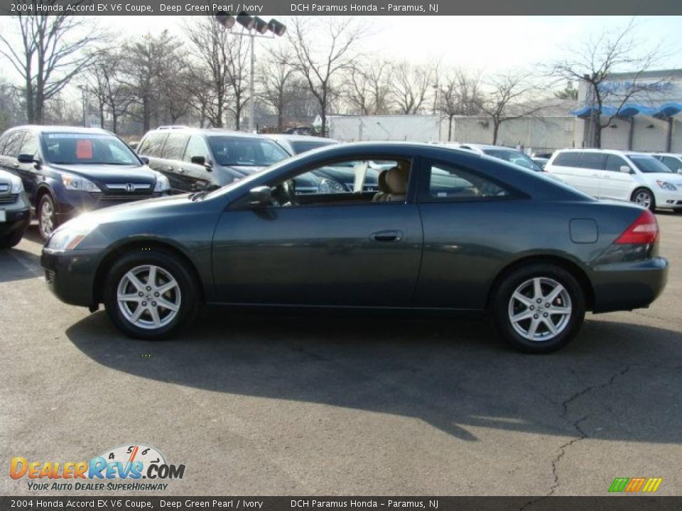 2004 Honda Accord EX V6 Coupe Deep Green Pearl / Ivory Photo #8