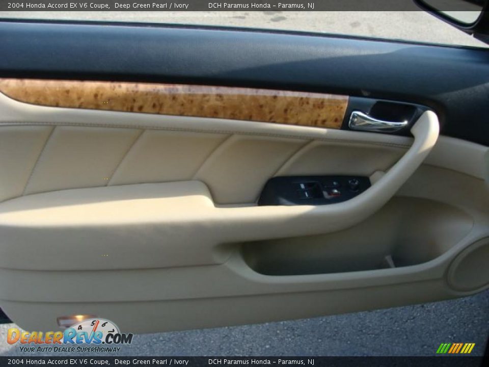 2004 Honda Accord EX V6 Coupe Deep Green Pearl / Ivory Photo #9