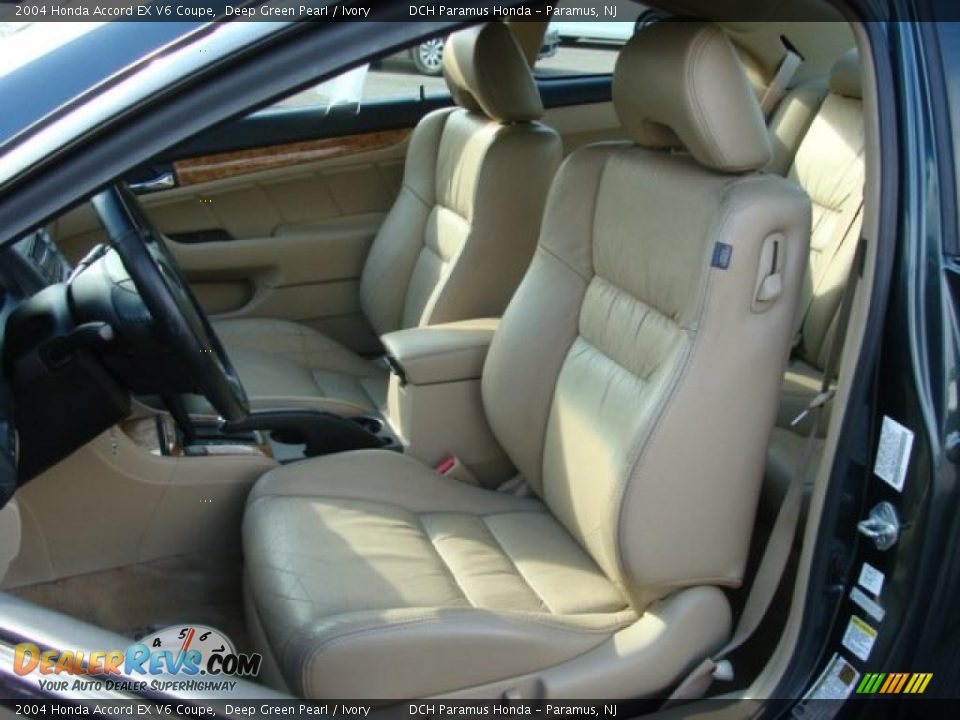 2004 Honda Accord EX V6 Coupe Deep Green Pearl / Ivory Photo #12