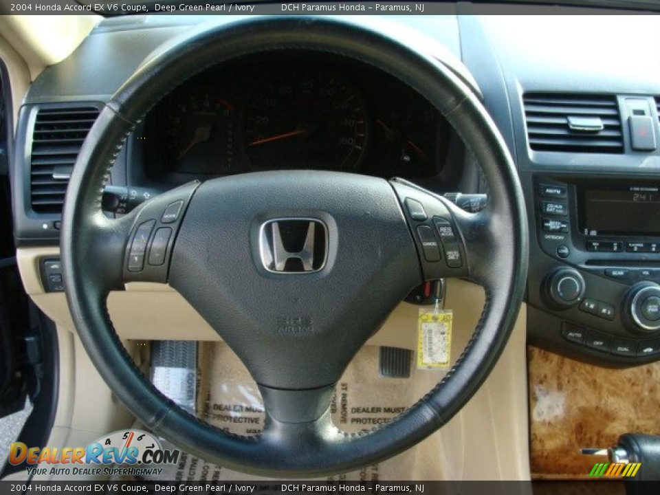 2004 Honda Accord EX V6 Coupe Steering Wheel Photo #14