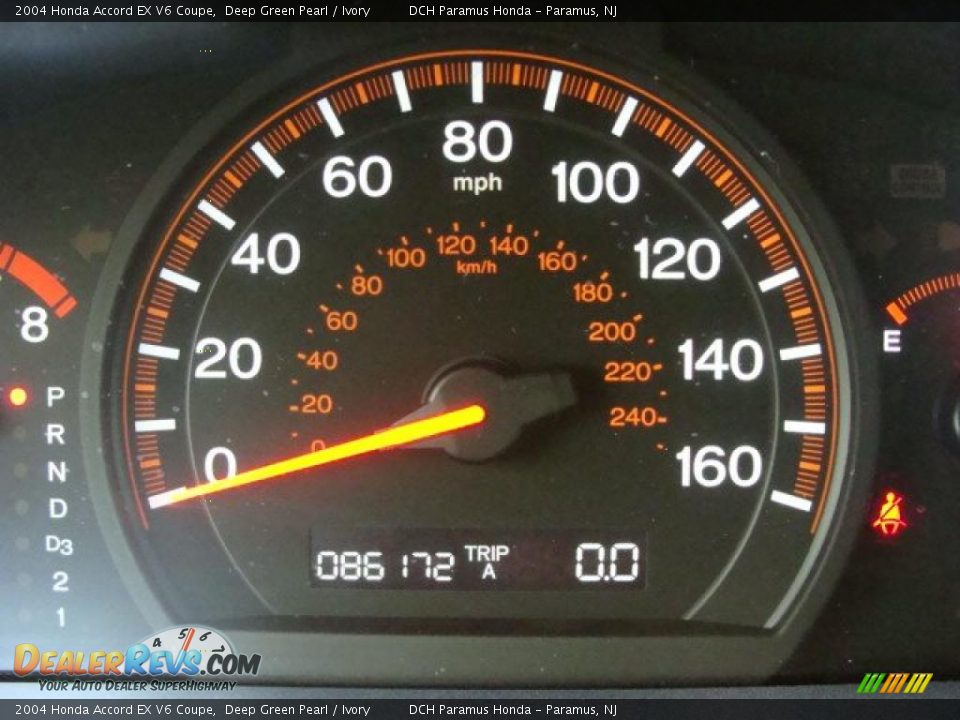 2004 Honda Accord EX V6 Coupe Deep Green Pearl / Ivory Photo #15