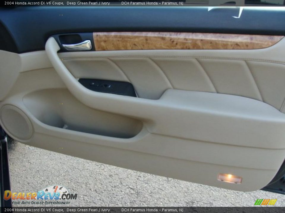 2004 Honda Accord EX V6 Coupe Deep Green Pearl / Ivory Photo #20