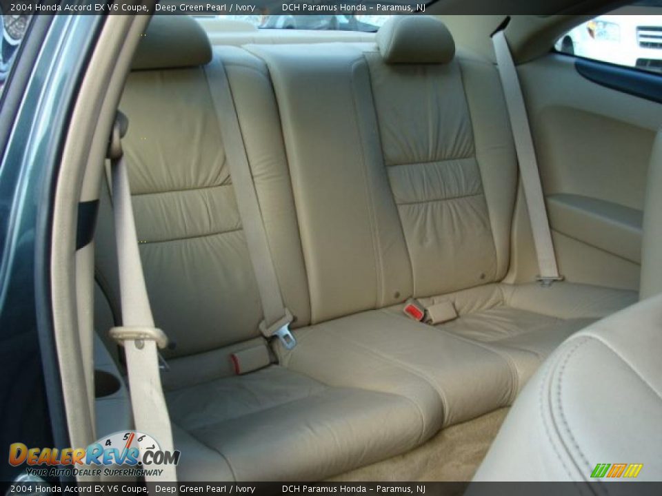 2004 Honda Accord EX V6 Coupe Deep Green Pearl / Ivory Photo #22